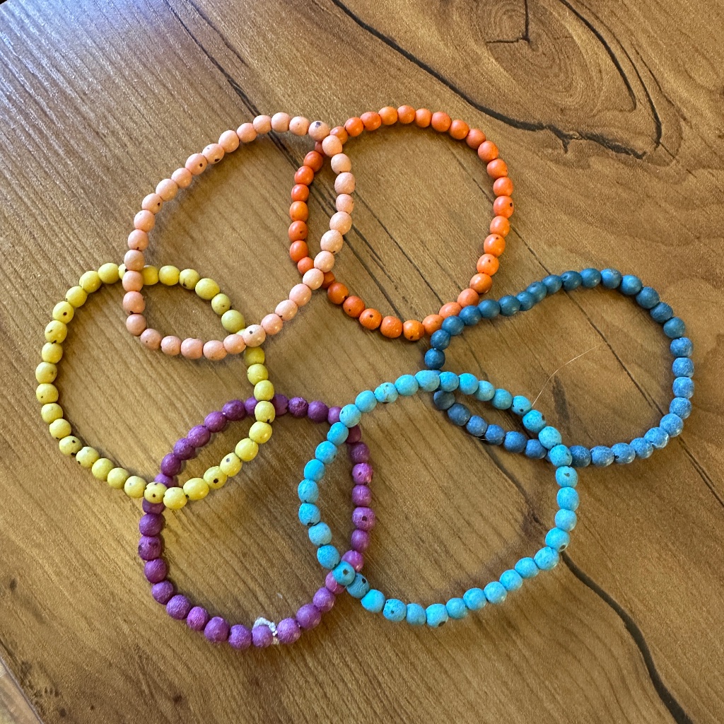 Noonday Collection Seed Bead Bracelet Set Of 6 Adjustable Stretchy Fair Trade 30$